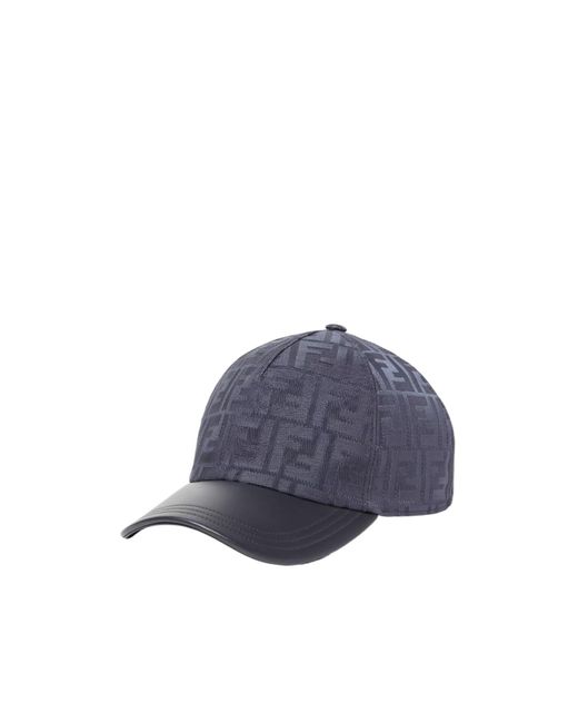Fendi Blue Ff Jacquard Baseball Cap for men