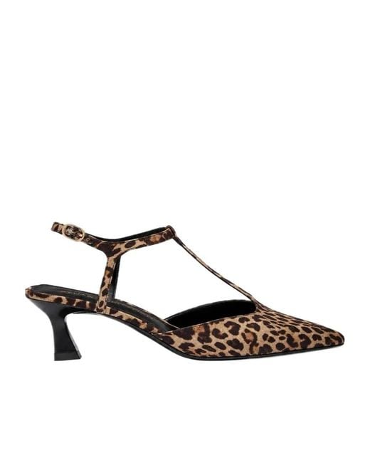 Stuart Weitzman Brown Vinnie T-Strap Pump