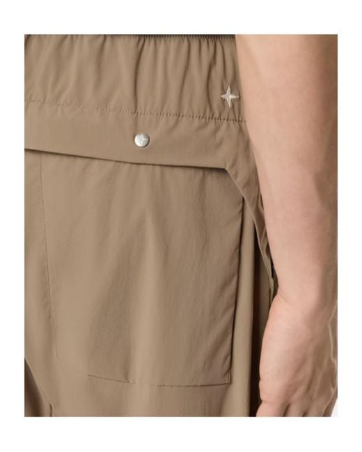 Stone Island Natural Elasticated-Waistband Technical Trousers for men