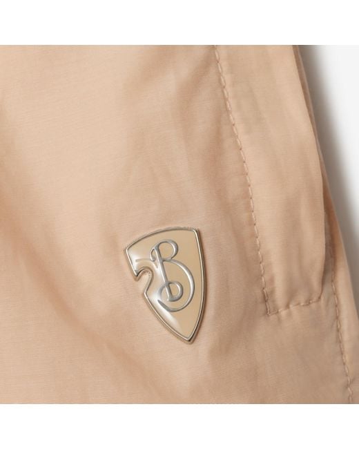 Burberry Natural Logo Plaque Elasticated Waistband Shorts