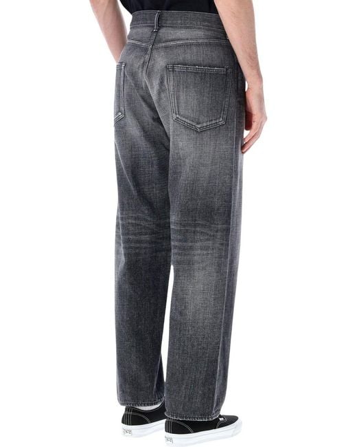 Nanamica Gray Washed Wide-Leg Jeans for men