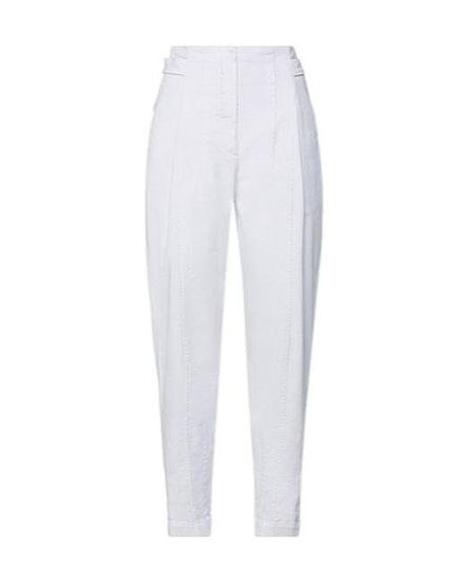 Brunello Cucinelli White Colored Denim Casual Pants
