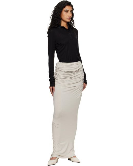 Entire studios Gray Draped Maxi Skirt
