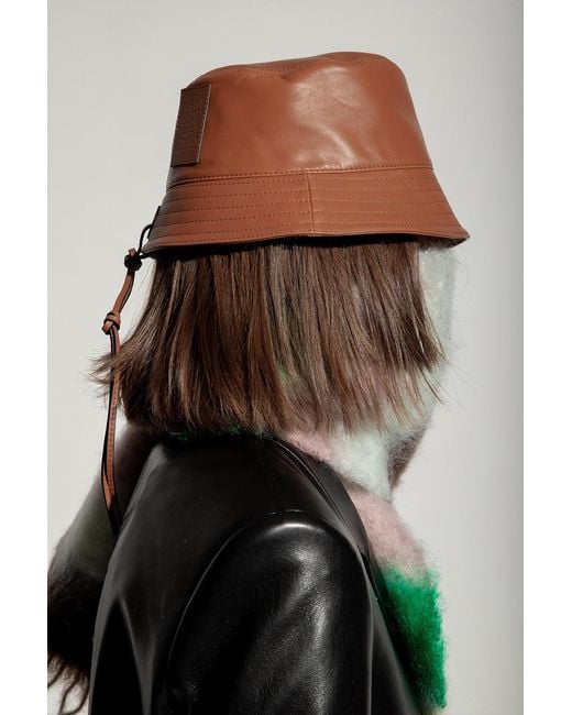 Loewe Brown Quilted Fisherman's Bucket Cap