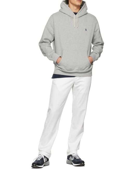 Polo Ralph Lauren White The Rl Fleece Hoodie for men