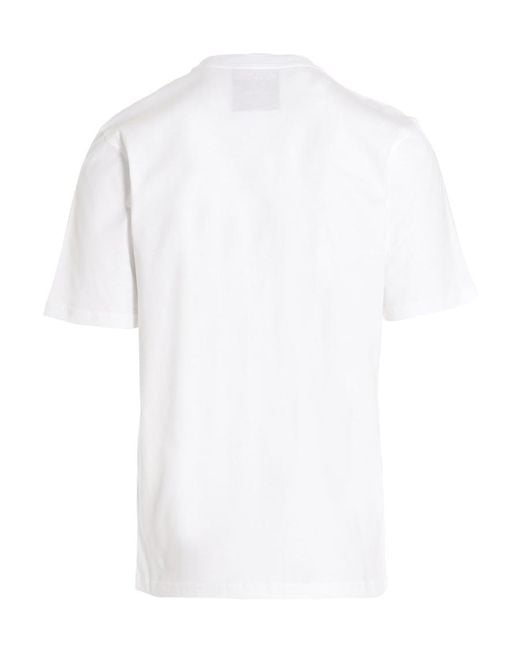 Moschino White Logo-Print Organic Cotton T-Shirt for men