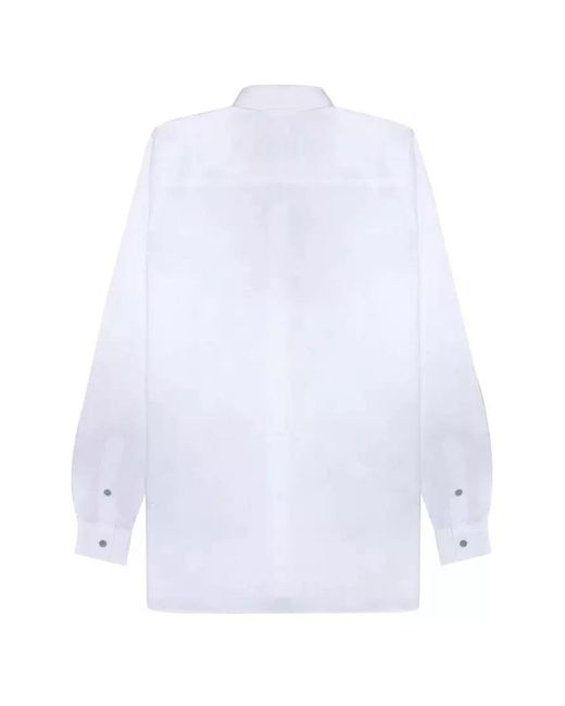 Burberry Blue Logo Pattern Shirt for men