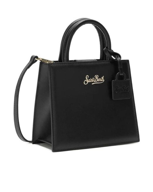 Mc2 Saint Barth Black Mini Handle Tote Bag