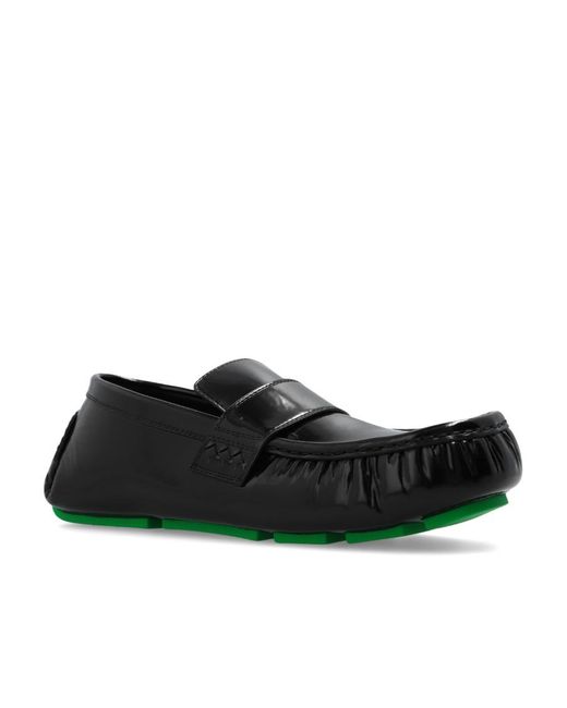 Bottega Veneta Black Logo Casual Shoes for men