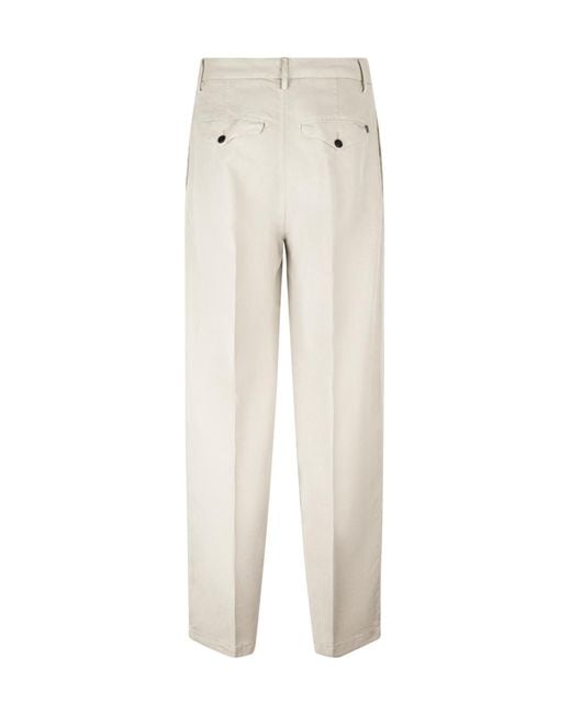 Dondup White Wide Leg Chinos for men