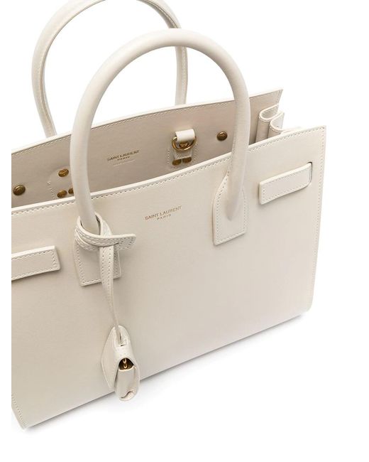 Saint Laurent White Sac De Jour Tote Bag