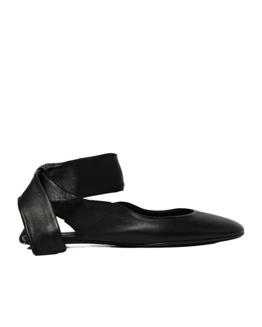 The Attico Black Slingback Flats