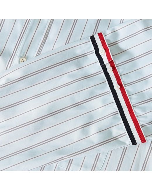 Thom Browne Blue Striped Shirt for men