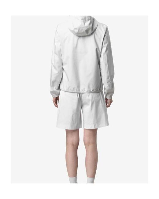 K-Way Gray Zip-Up Hooded Jacket