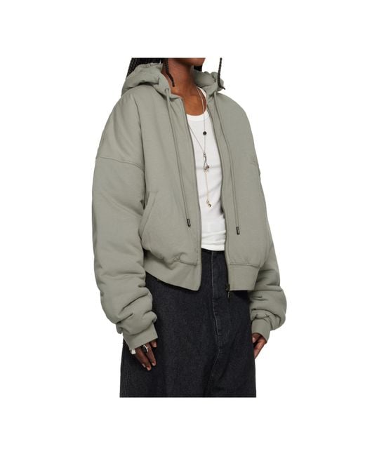 Lu'u Dan Gray Padded Hoodies for men