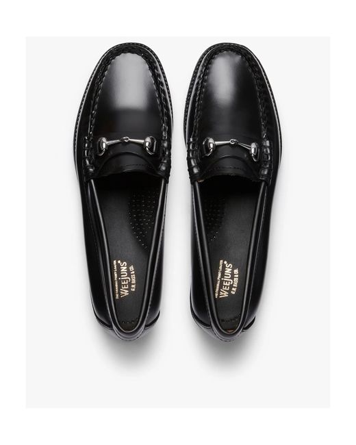 G.H.BASS Black Easy Weejuns Lianna Almond Toe Loafers