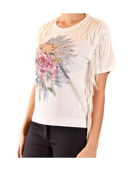 Philipp Plein Pink Logo Details T-Shirt