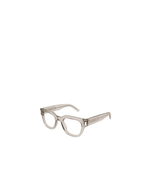 Saint Laurent White Eyewear Square Frame Glasses for men