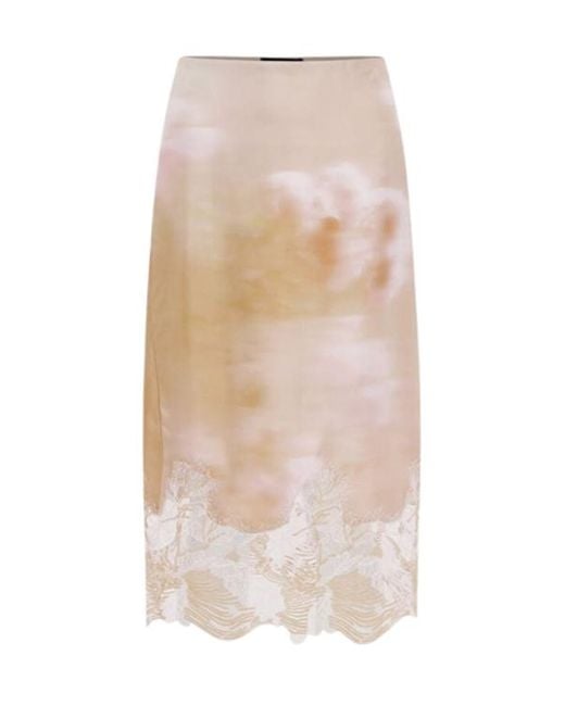 Fabiana Filippi White Lace-Trim Midi Skirt