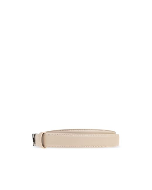 Dolce & Gabbana White Logo Engraved Belt for men