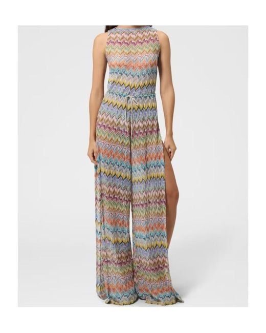 Missoni White Zigzag-Knit Jumpsuit