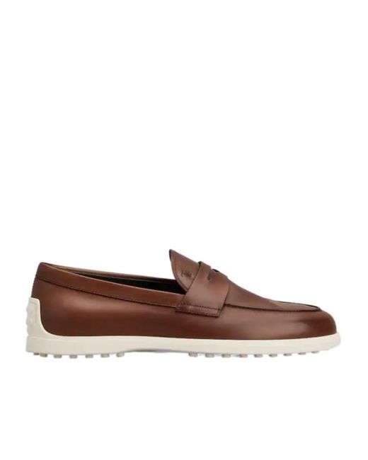 Tod's Brown Penny Loafers for men