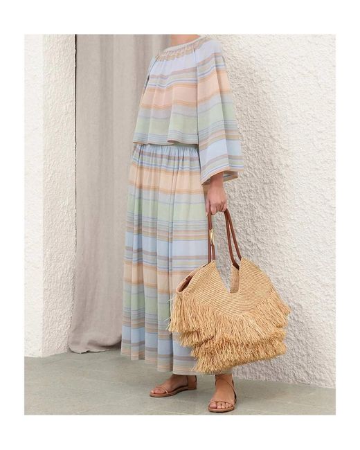 Zimmermann Multicolor Striped Skirt