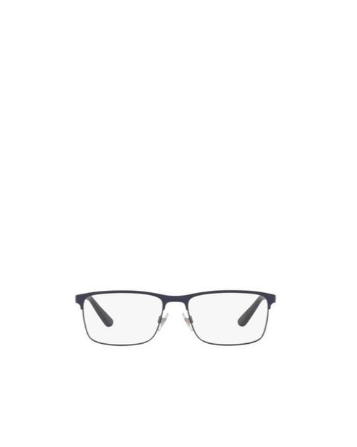 Polo Ralph Lauren White Eyewear Rectangular Frame Glasses for men