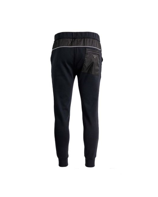 Prada Blue Elastic-Waist Cuffed Joggers for men