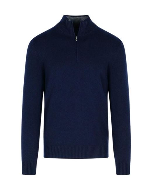 Gran Sasso Blue High-Neck Jumper for men