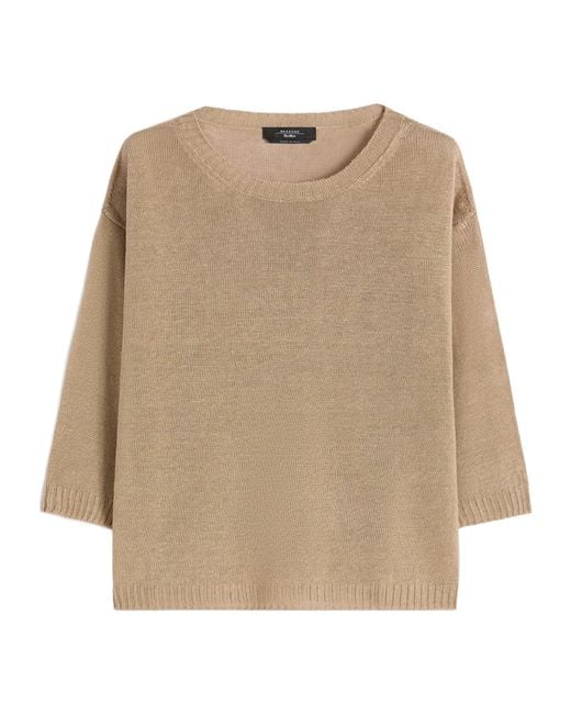 Weekend by Maxmara Natural Wkdcannone Crewneck Knitted Top