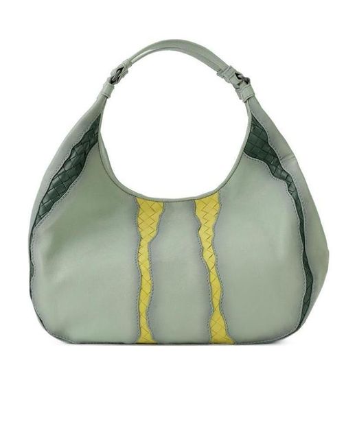 Bottega Veneta Green Intreciato Handbag
