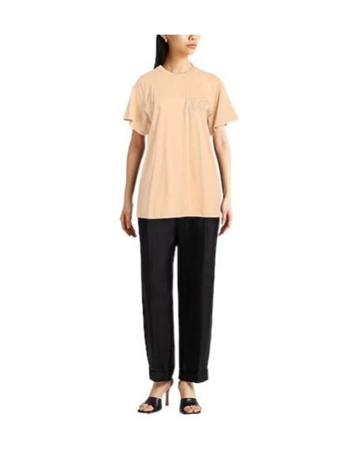 Max Mara Natural Solid Short Sleeve T-Shirt