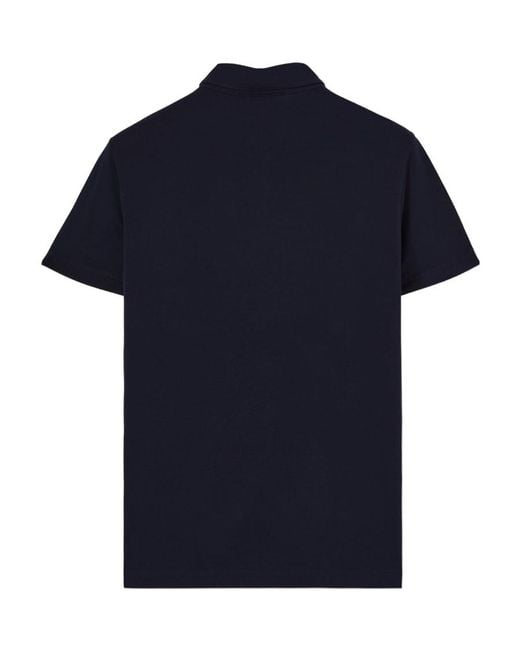 Loro Piana Blue Short-Sleeved Polo Shirt for men