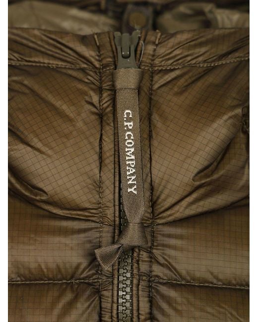 C P Company Green Google Down Jacket for men