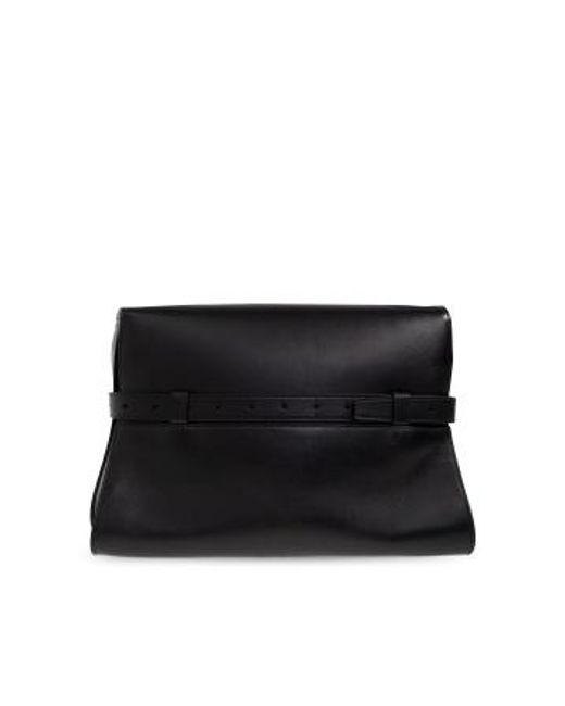 Moschino Black Belted Leather Shoulder Bag for men