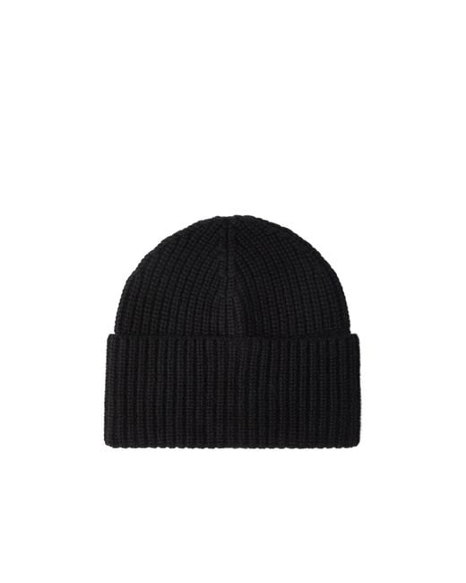 Brunello Cucinelli Black Cashmere Beanie for men