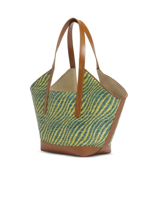Marni Green Waves Small Tote Bag