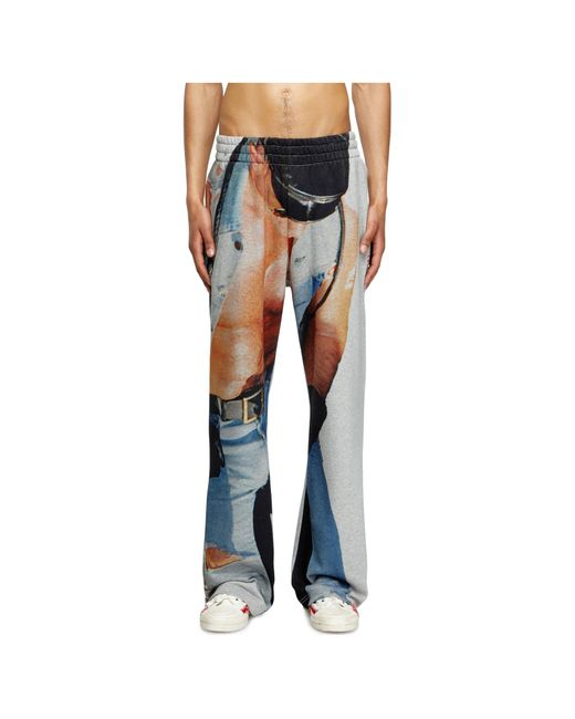 DIESEL Blue X Tom Of Finland Foundation Graphic-Print Trousers for men