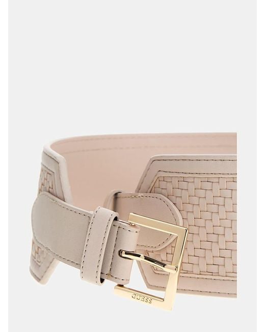 Guess White Francy Belt