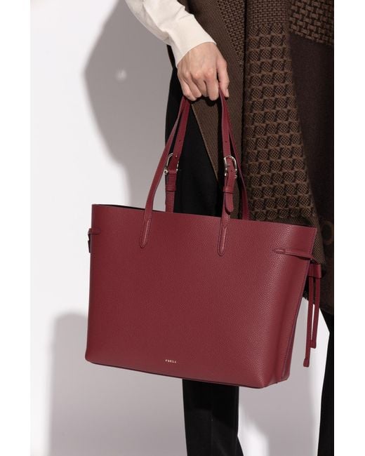 Furla Red Ava Large Shopper Bag