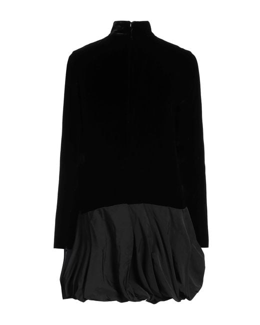 Max Mara Black Minimalist Solid Color Balloon Dress