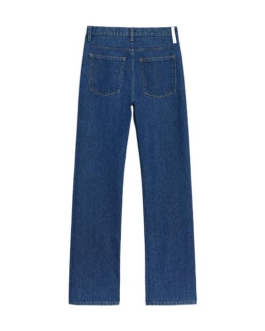 Jil Sander Blue Flared Denim Trousers