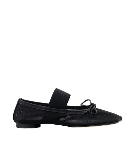 MM6 by Maison Margiela Black Bow Detail Ballet Shoes
