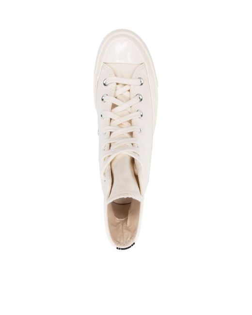 COMME DES GARÇONS PLAY White Lace-Up High-Top Casual Shoes for men