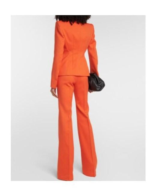 Sportmax Orange Cablo Cotton-Blend Blazer
