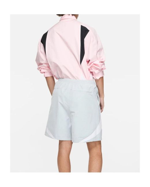 Acne Pink Embroidered Logo Button-Up Shirt for men
