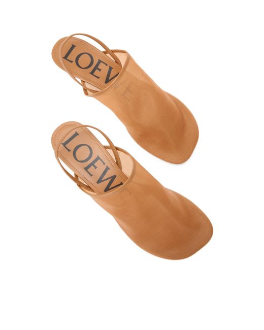 Loewe Natural Petal Slingback Heeled Sandals
