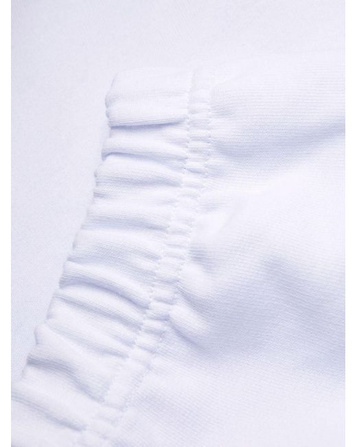 MSGM White Logo Printed Jogging Pants for men