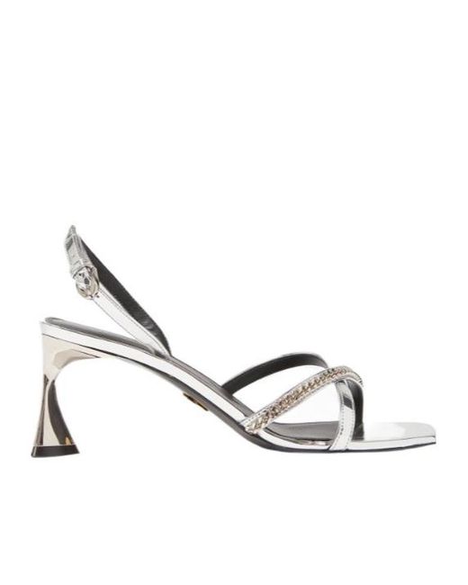 Stella McCartney Elsa Metallic Heeled Sandals